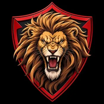 León para escudo, estilo estilo anime
