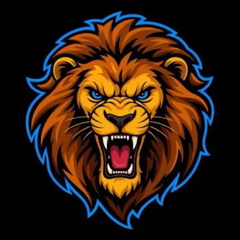 León para escudo, estilo caricatura